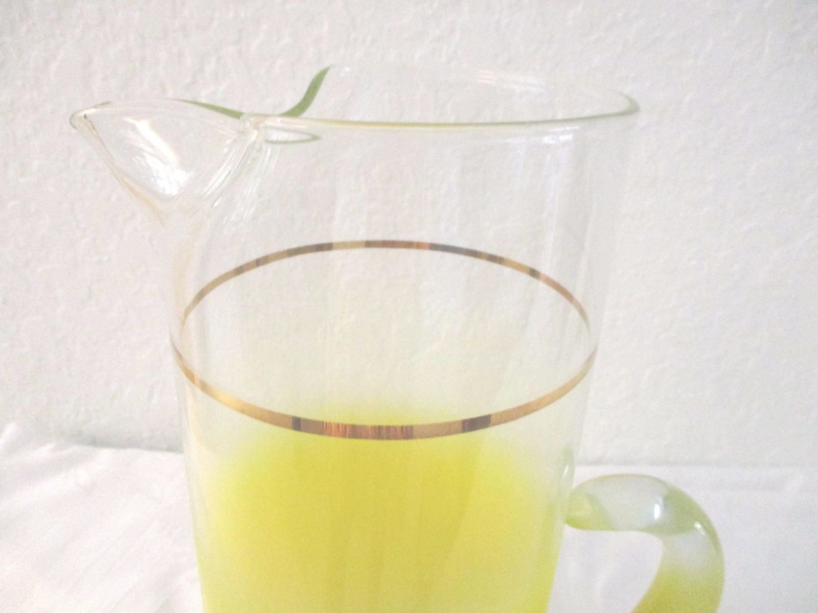 Mid-Century Yellow Blendo Glass Pitcher - 4