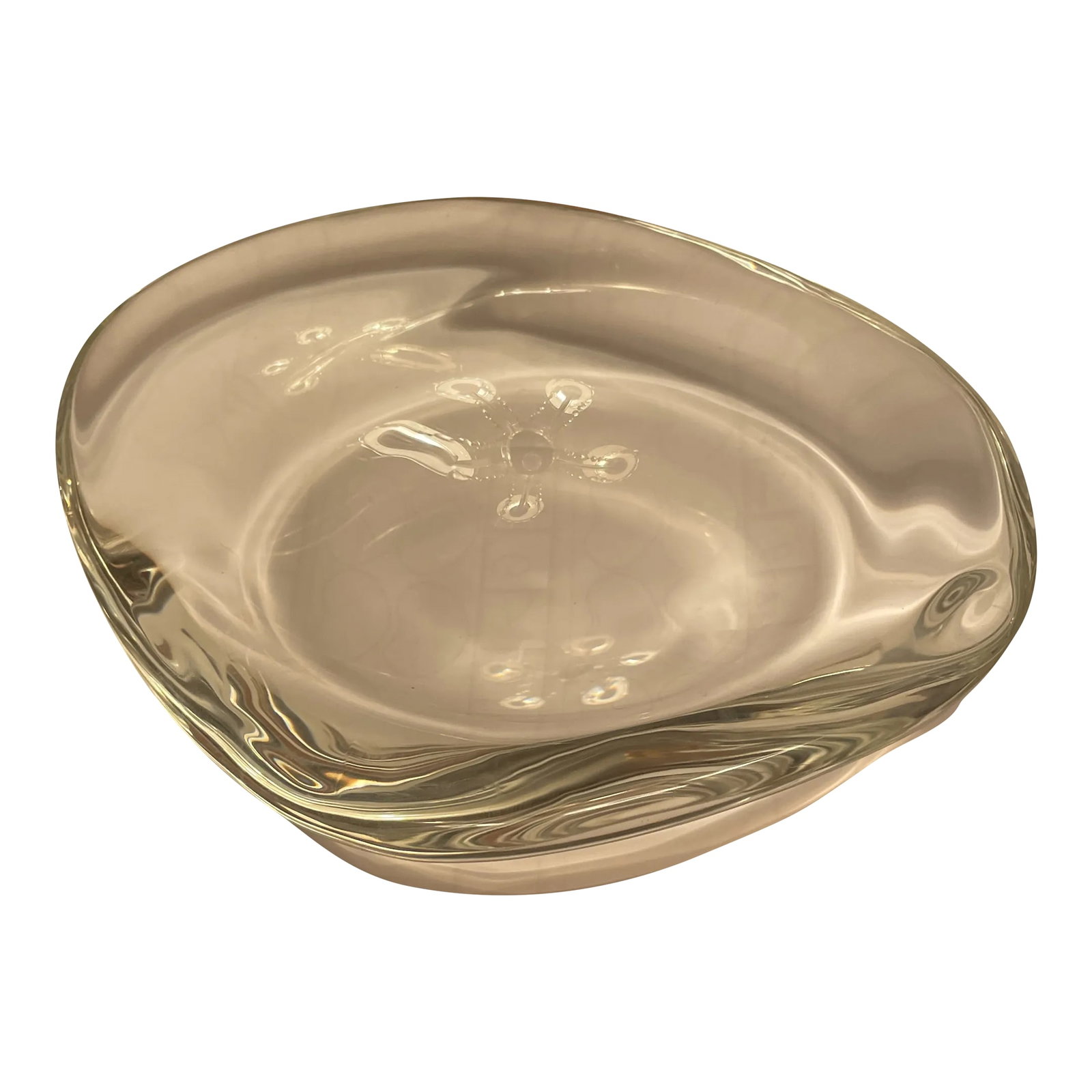 Tizo Art Glass Crystal Tabletop Bowl: Brand new and in original box Tizo art glass free form bowl. Condition: Imperfections: No Imperfections Condition Notes: I'm perfect like new shape with box Origin: United Kingdom Materials &