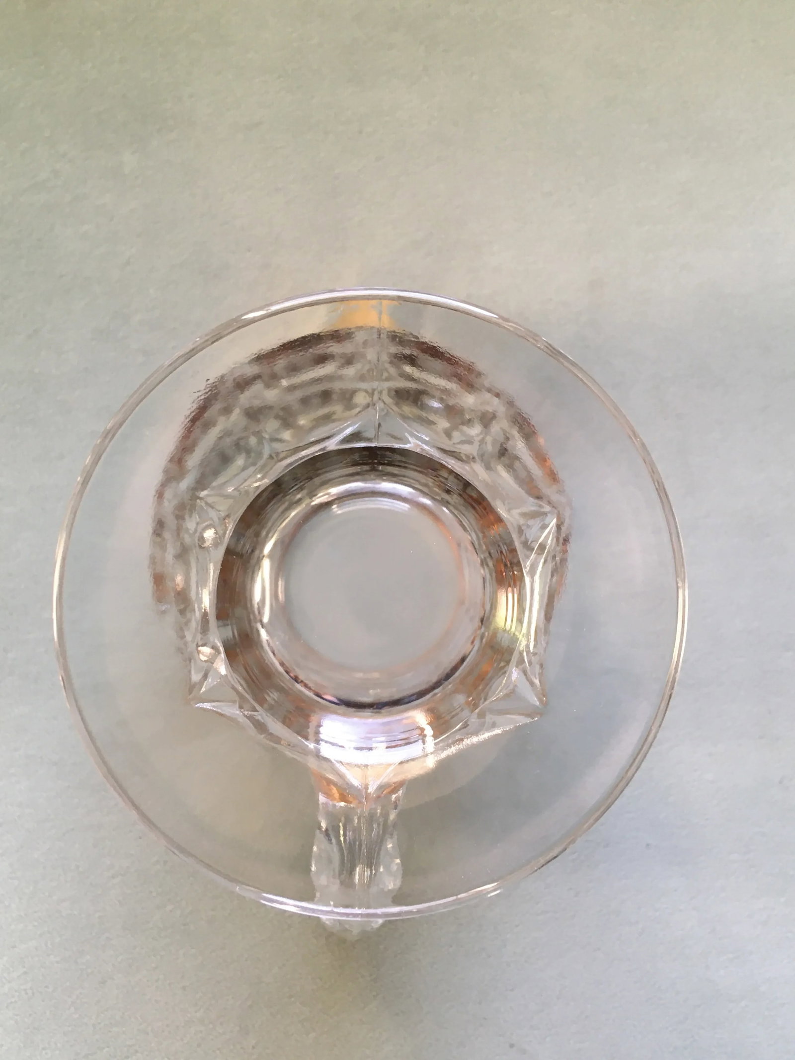 Vintage Jeanette Thumbprint Gold Trimmed Glass Iced Tea Set- 6 Pieces - 11