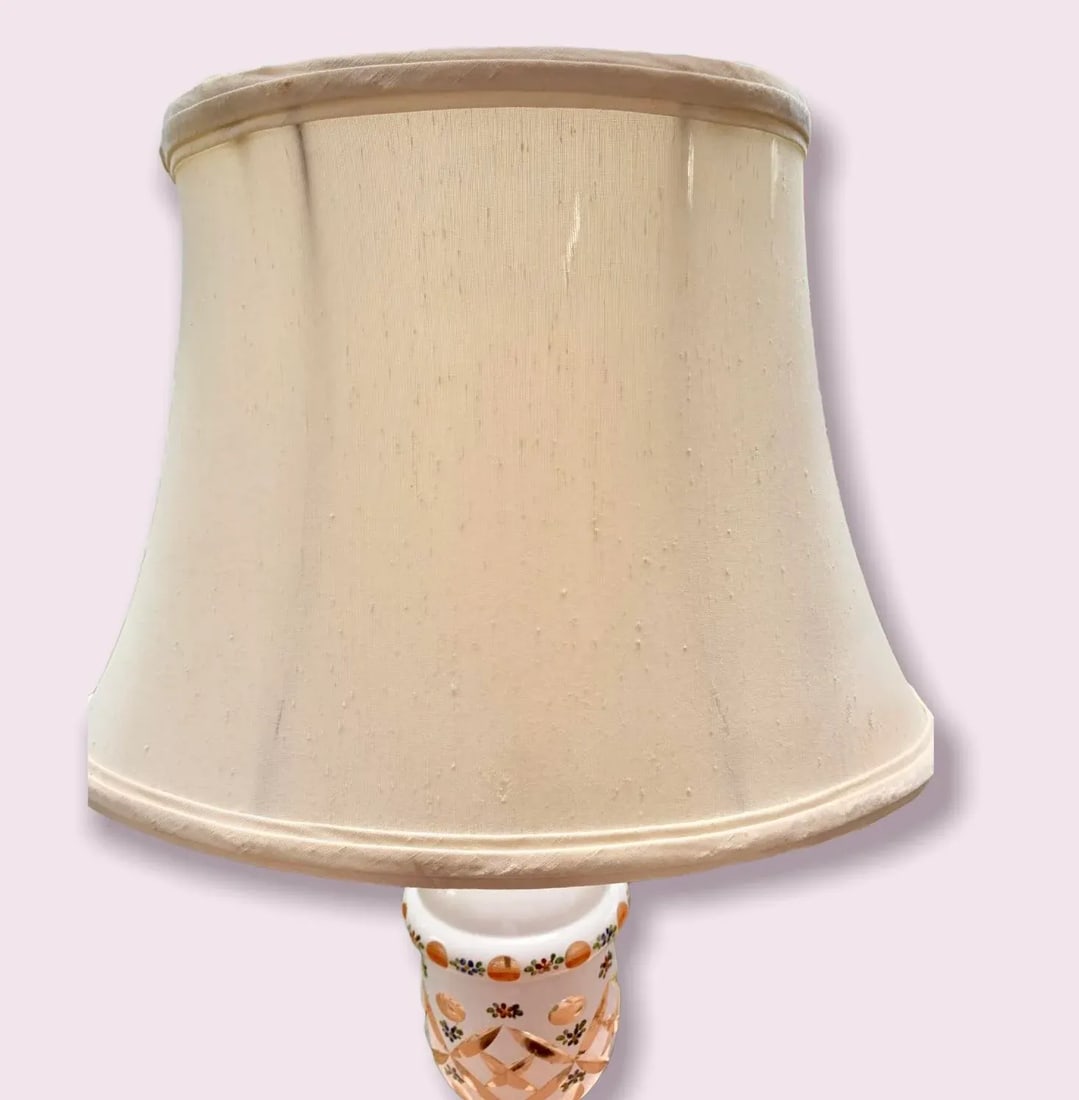 1920s Czechoslovakian Cut to Clear Cased Glass Table Lamp - 4