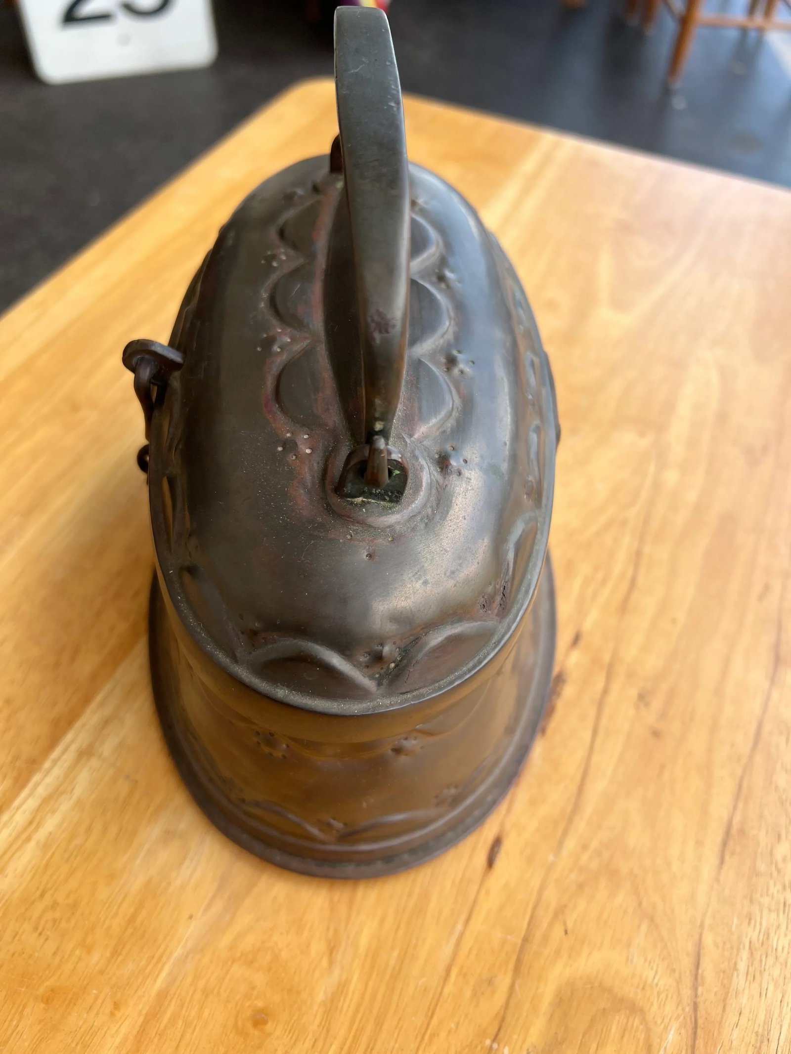 Vintage Copper Turkish Soap Box With Handle - 3