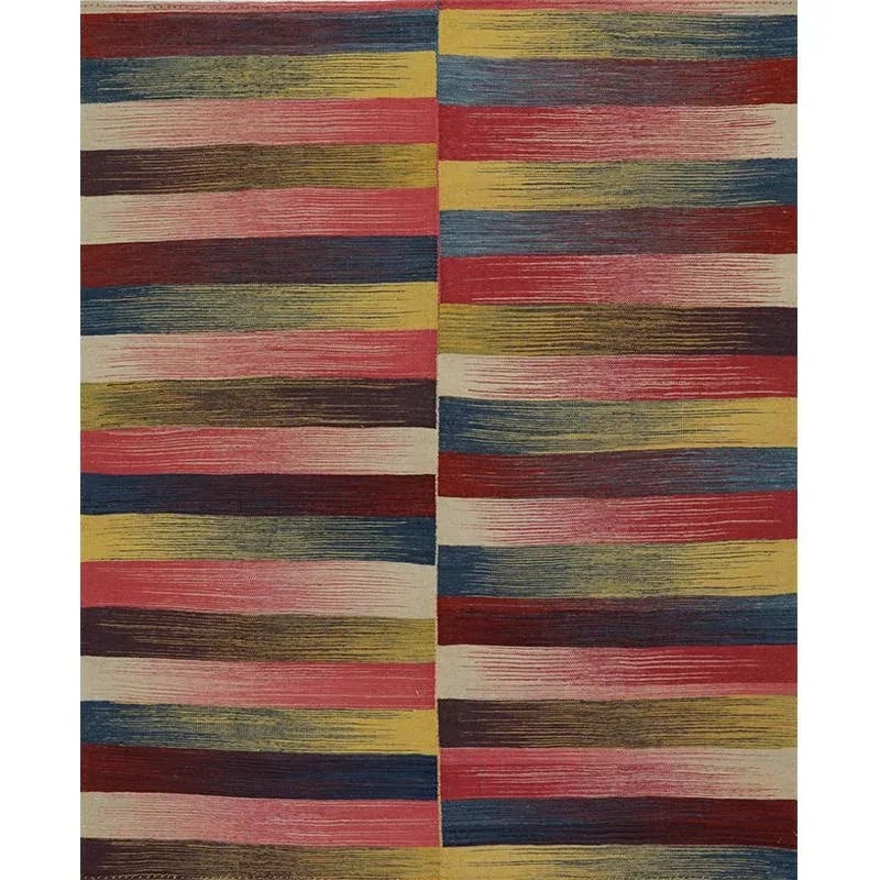 Handwoven Scandinavian Style Kilim Area Rug 5'3'' X 6'4'' - 11