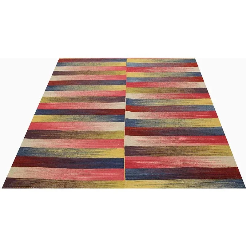 Handwoven Scandinavian Style Kilim Area Rug 5'3'' X 6'4'' - 2
