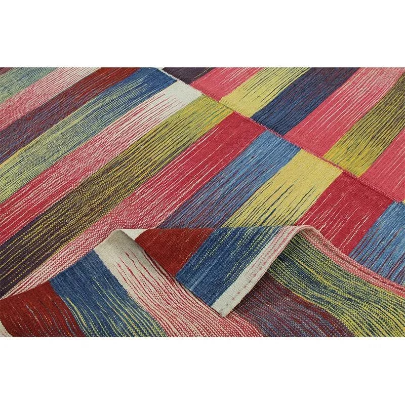 Handwoven Scandinavian Style Kilim Area Rug 5'3'' X 6'4'' - 3