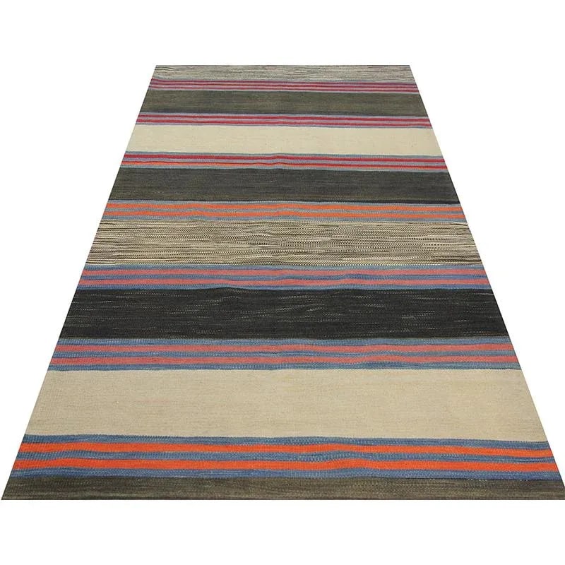 Handwoven Scandinavian Style Kilim Runner Rug 3'4" X 6'9" - 2