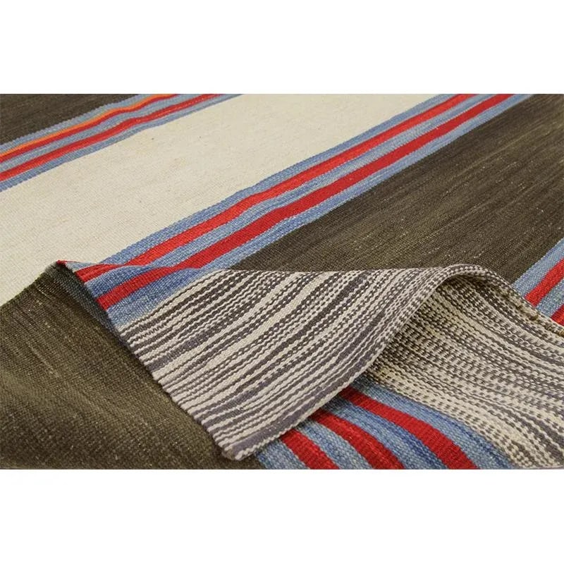 Handwoven Scandinavian Style Kilim Runner Rug 3'4" X 6'9" - 3