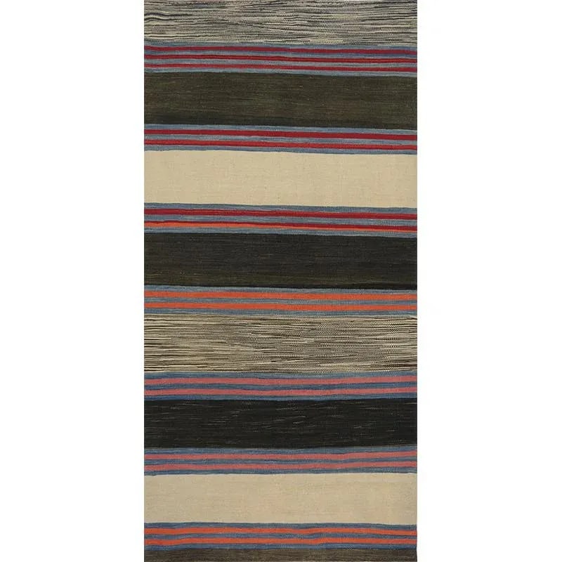 Handwoven Scandinavian Style Kilim Runner Rug 3'4" X 6'9" - 9