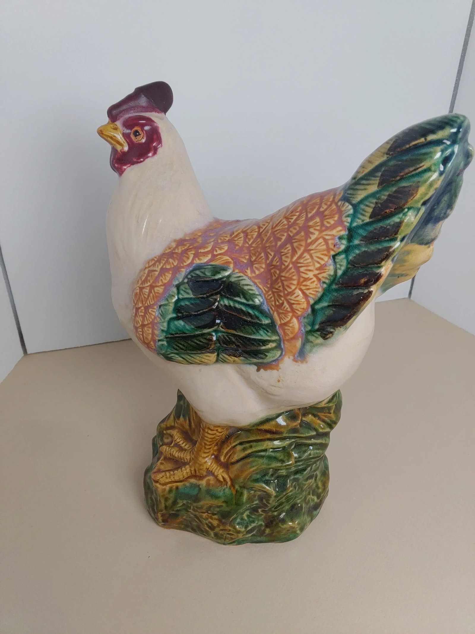 Mid 20th Century French Majolica Hen - 2
