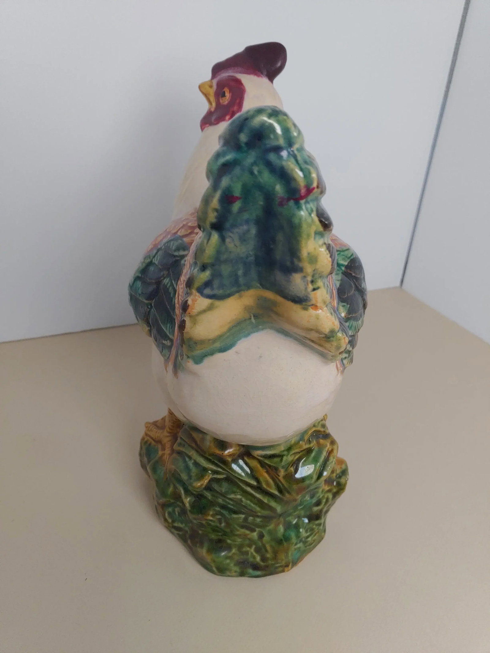 Mid 20th Century French Majolica Hen - 3