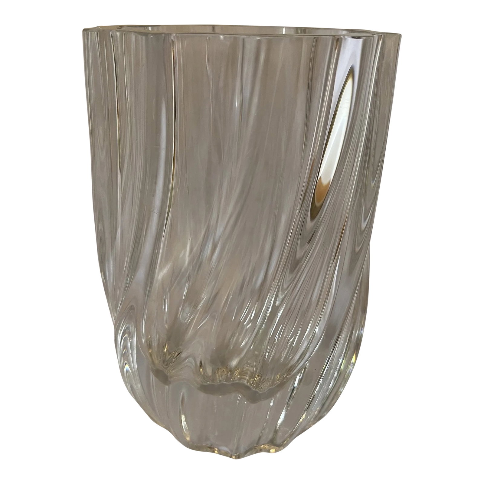 1986 Kosta Boda Crystal Vase, Royal Collection Signed Numbered Anna Ehrner: Beautiful glass crystal? vase from Kosta Boda of Sweden. The vase is 7.25 inches tall and 4 3/8 inches in diameter. Well marked signed and numbered by artist Anna Ehrner, it has no chips, cracks or