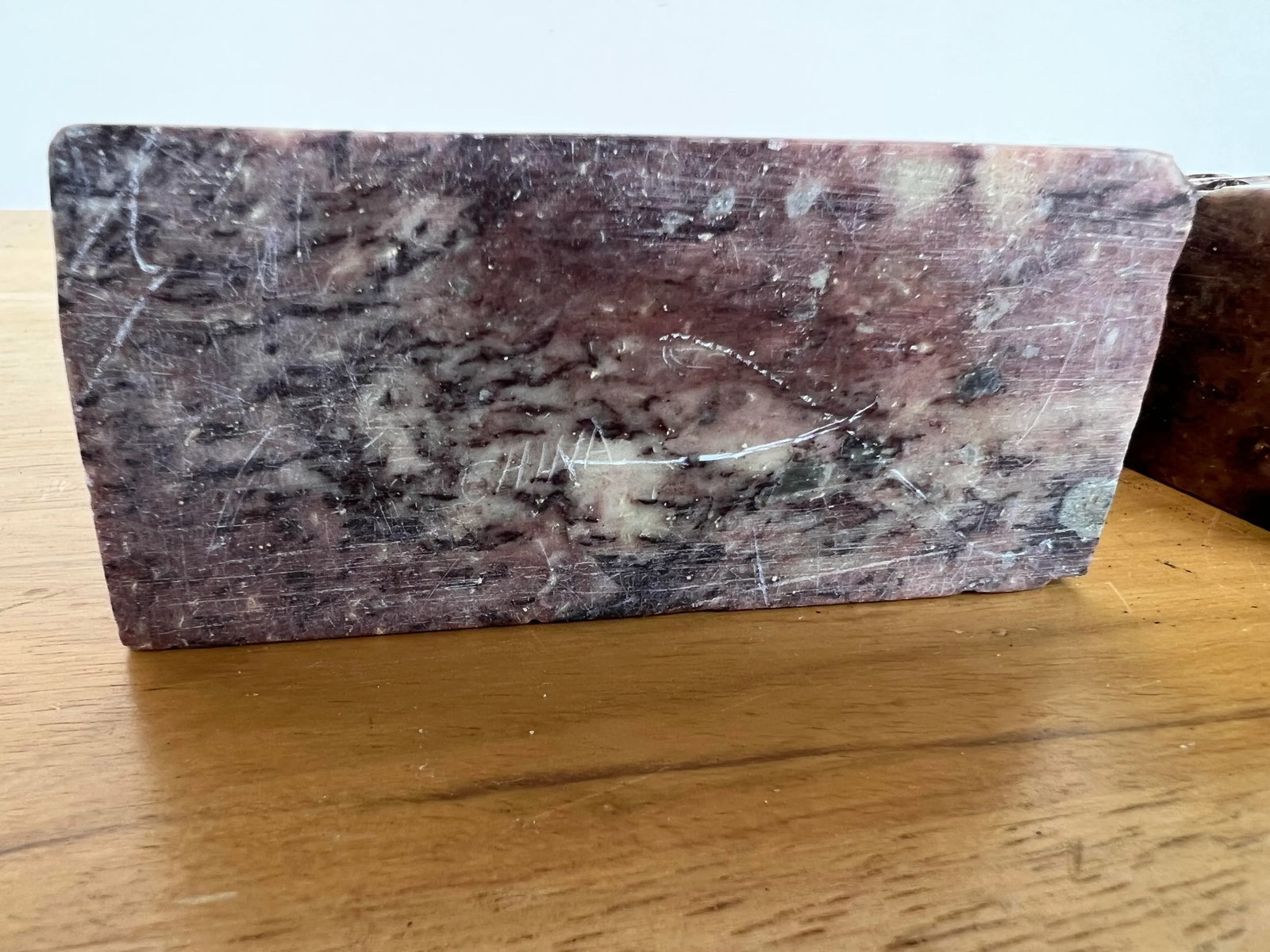Hand Carved Soapstone Asian Bookends - A Pair - 10