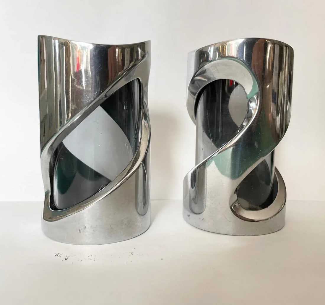 Nambe Salt and Pepper Shakers- a Pair - 3