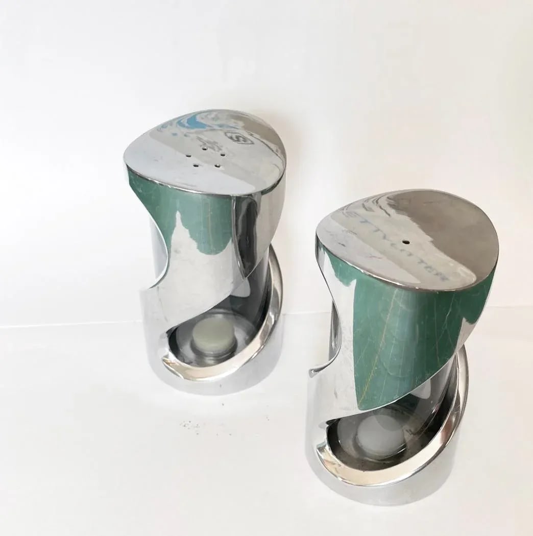 Nambe Salt and Pepper Shakers- a Pair - 4