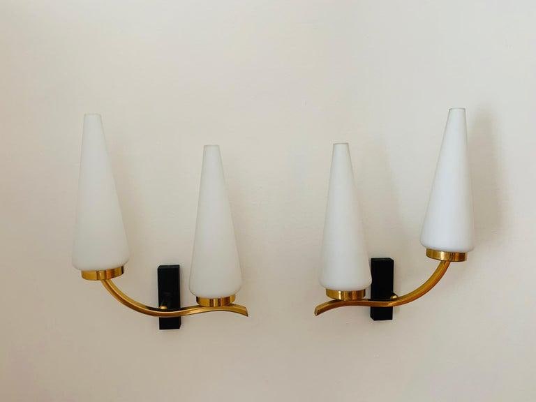 Pair of French 1950s Lunel Wall Lights - 3