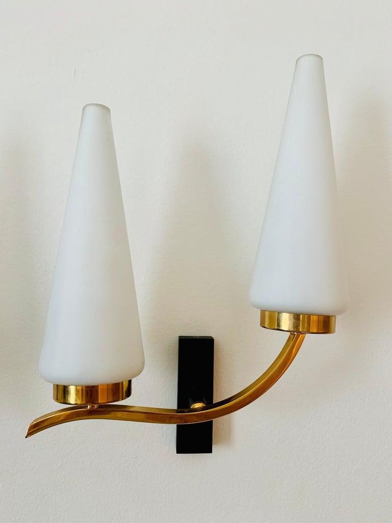 Pair of French 1950s Lunel Wall Lights - 5
