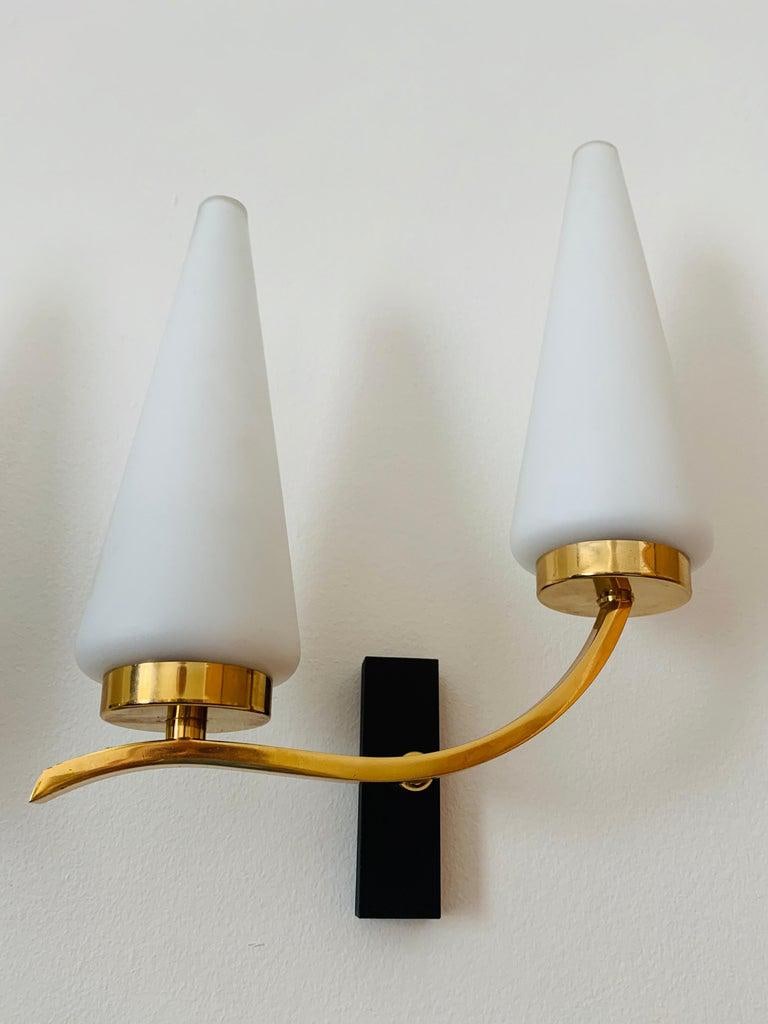 Pair of French 1950s Lunel Wall Lights - 7