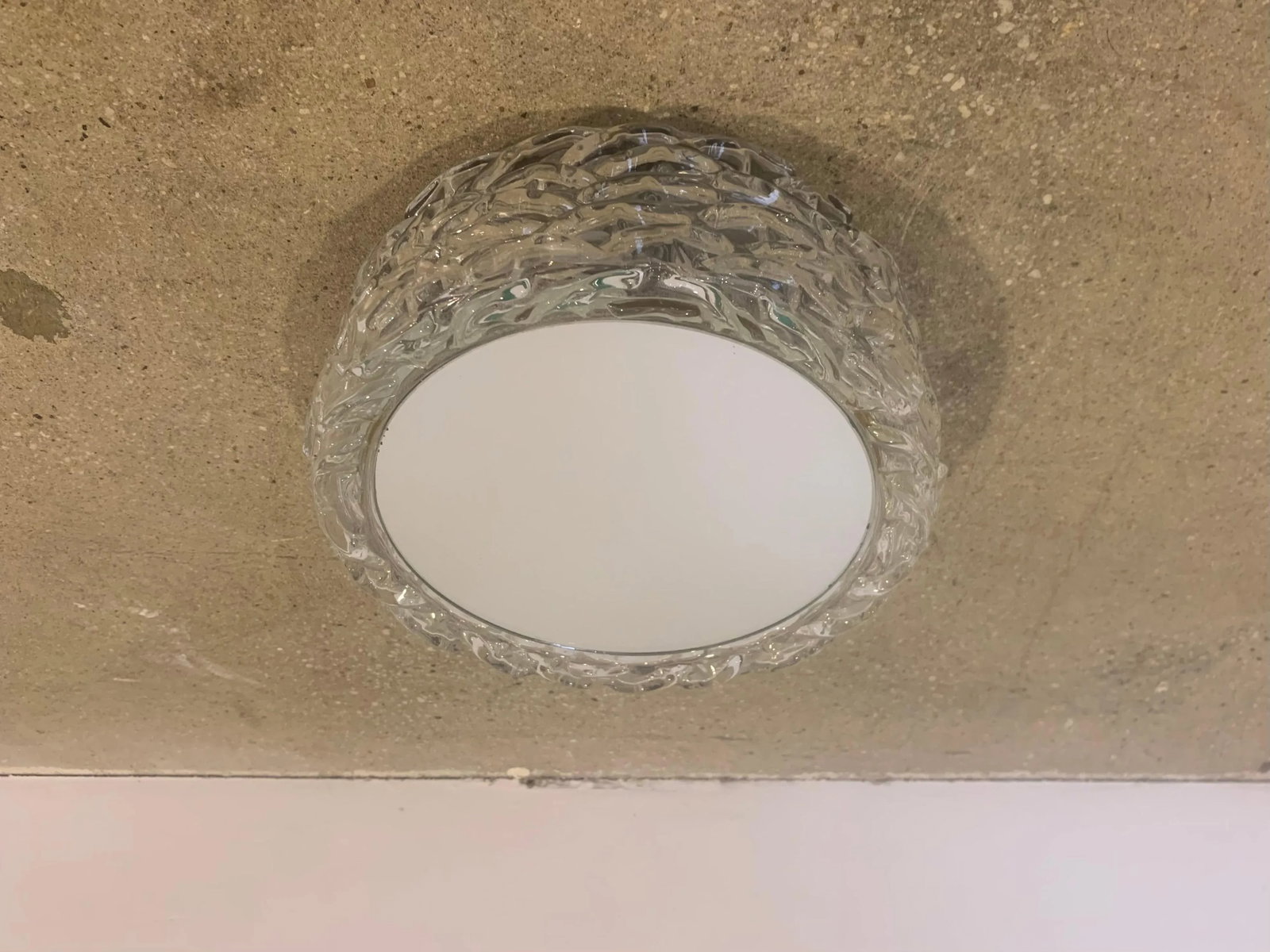 Hillebrand 1970s High Style Murano Glass Flush Ceiling Lights - A Pair - 12