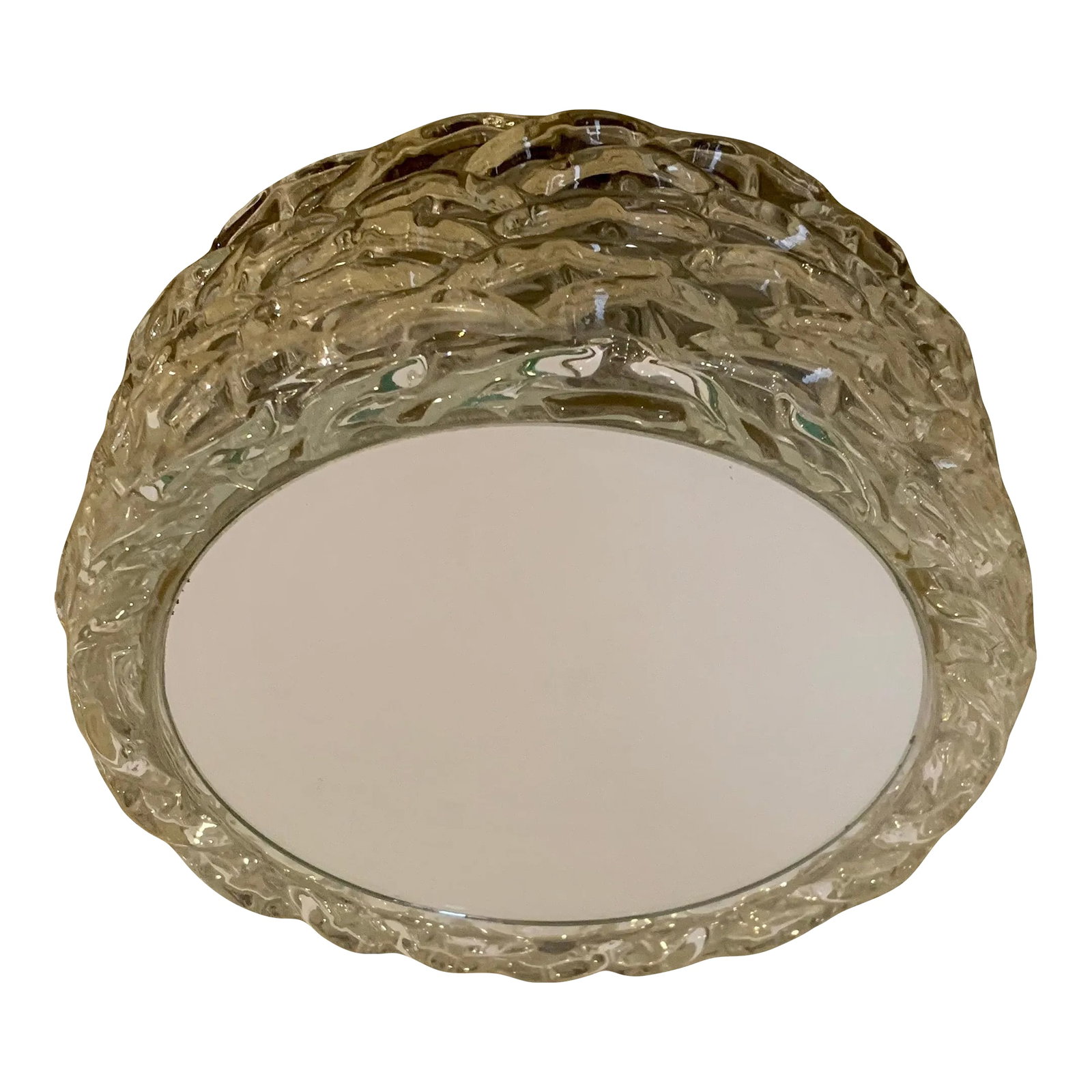 Hillebrand 1970s High Style Murano Glass Flush Ceiling Lights - A Pair (1 of 12)