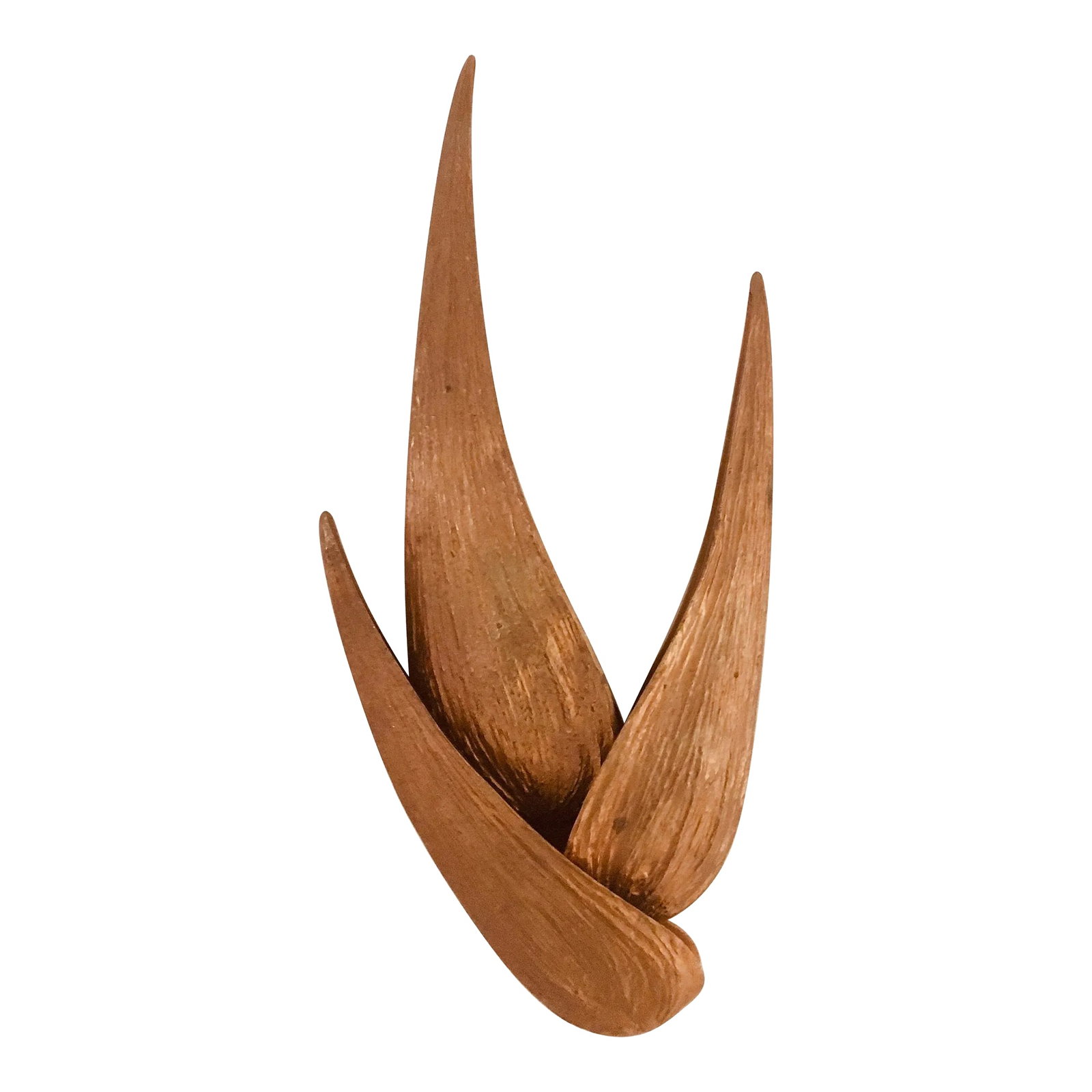 Large Bronze Chrystiane Charles Wall Light: A French sculptural bronze Pointe a Pitre wall light designed by Chrystiane Charles, circa 1970s two light sources. Condition: Alterations: Restored Imperfections: Some Imperfections Condition Notes: