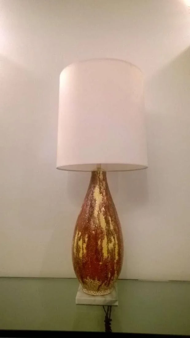 Italian 1950s Art Pottery Lamps - A Pair - 2