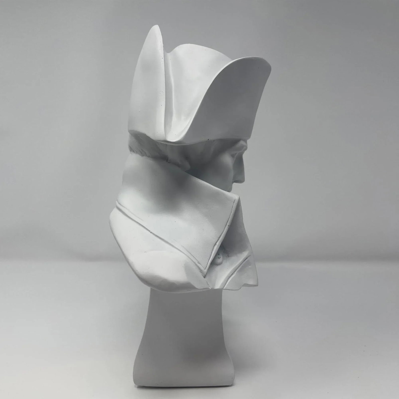 White Hand-Painted Bust Sculpture of Emperor Napoleon Bonaparte - 2