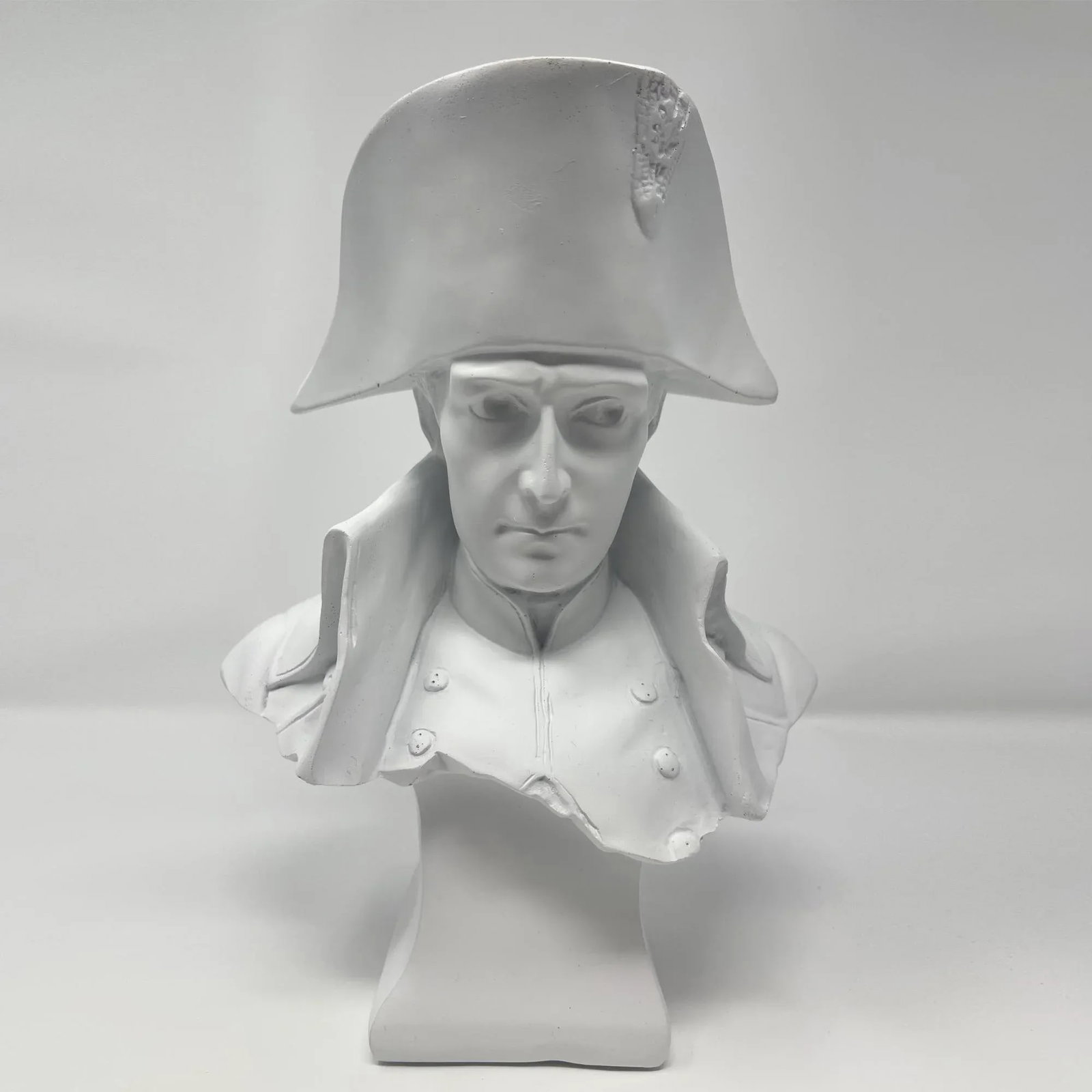 White Hand-Painted Bust Sculpture of Emperor Napoleon Bonaparte - 5