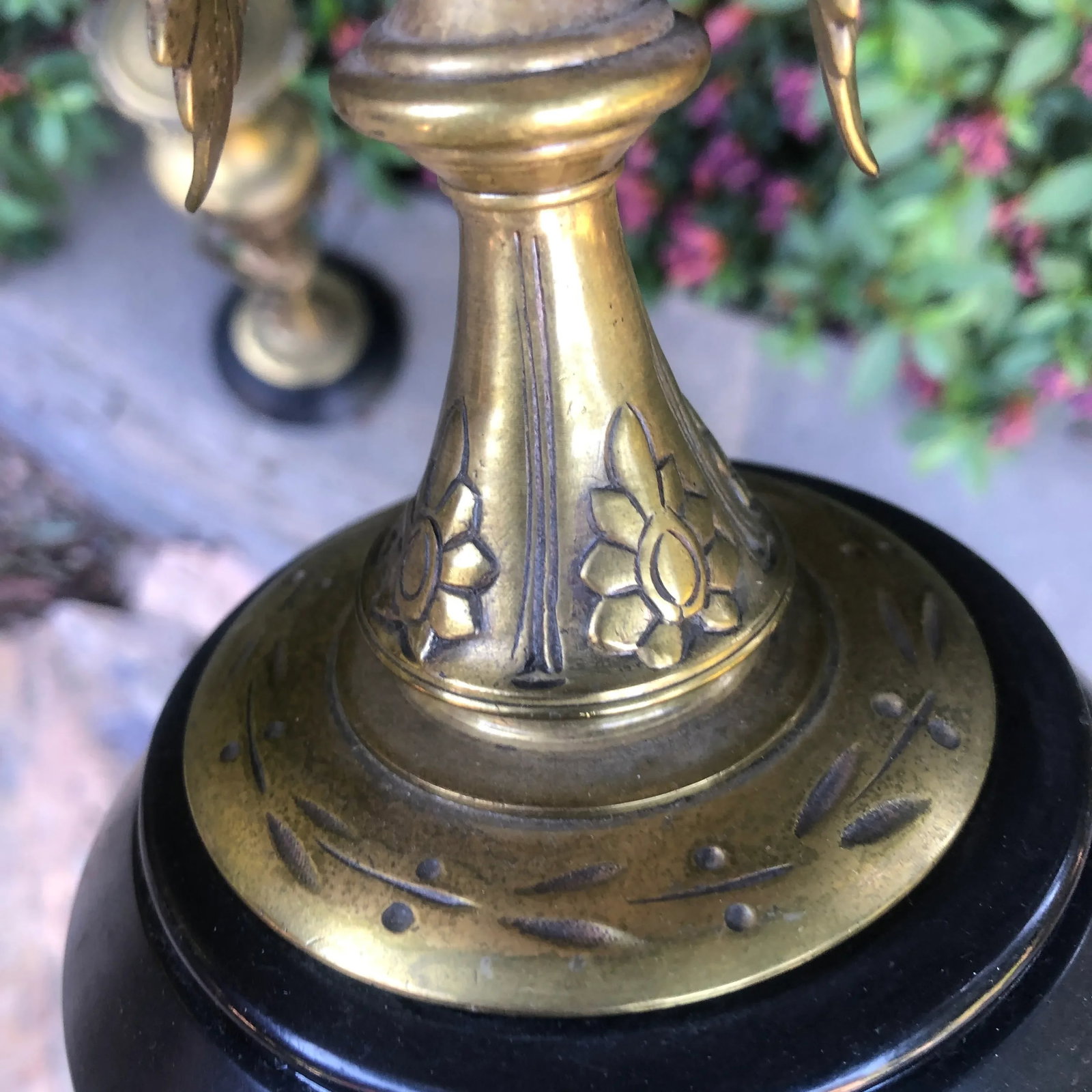 Late 19th Century Etruscan Bronze Dore Antique Urns on Marble Bases - a Pair - 8