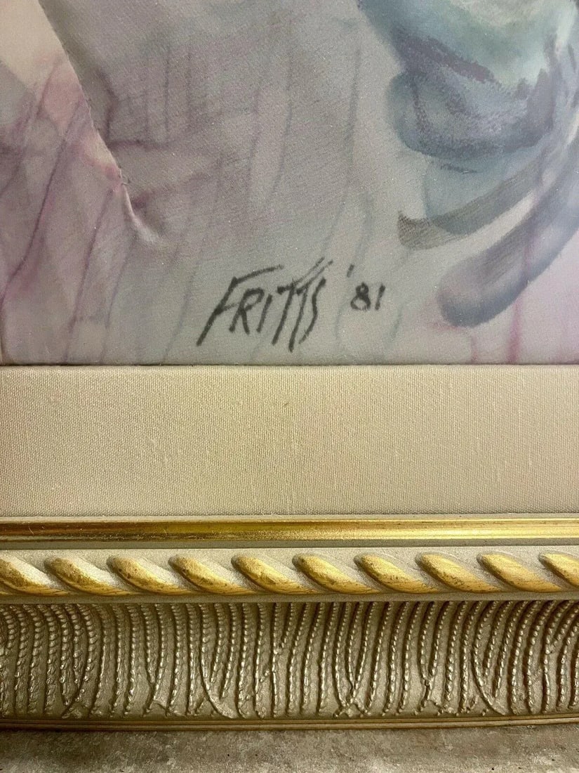 1981 Ron Fritts Trapunto Fabric Portrait Princess Alexandra Quilted Mixed Media Art - 3