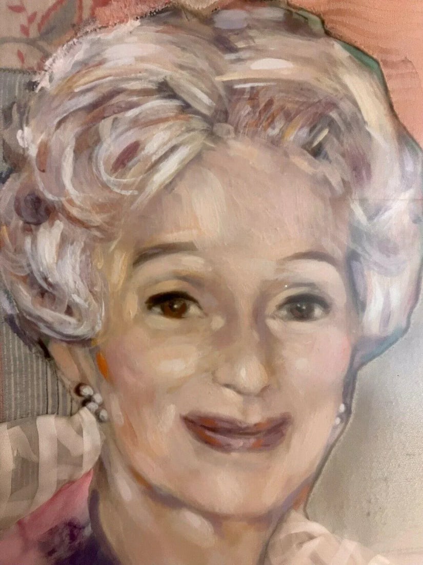 1981 Ron Fritts Trapunto Fabric Portrait Princess Alexandra Quilted Mixed Media Art - 4