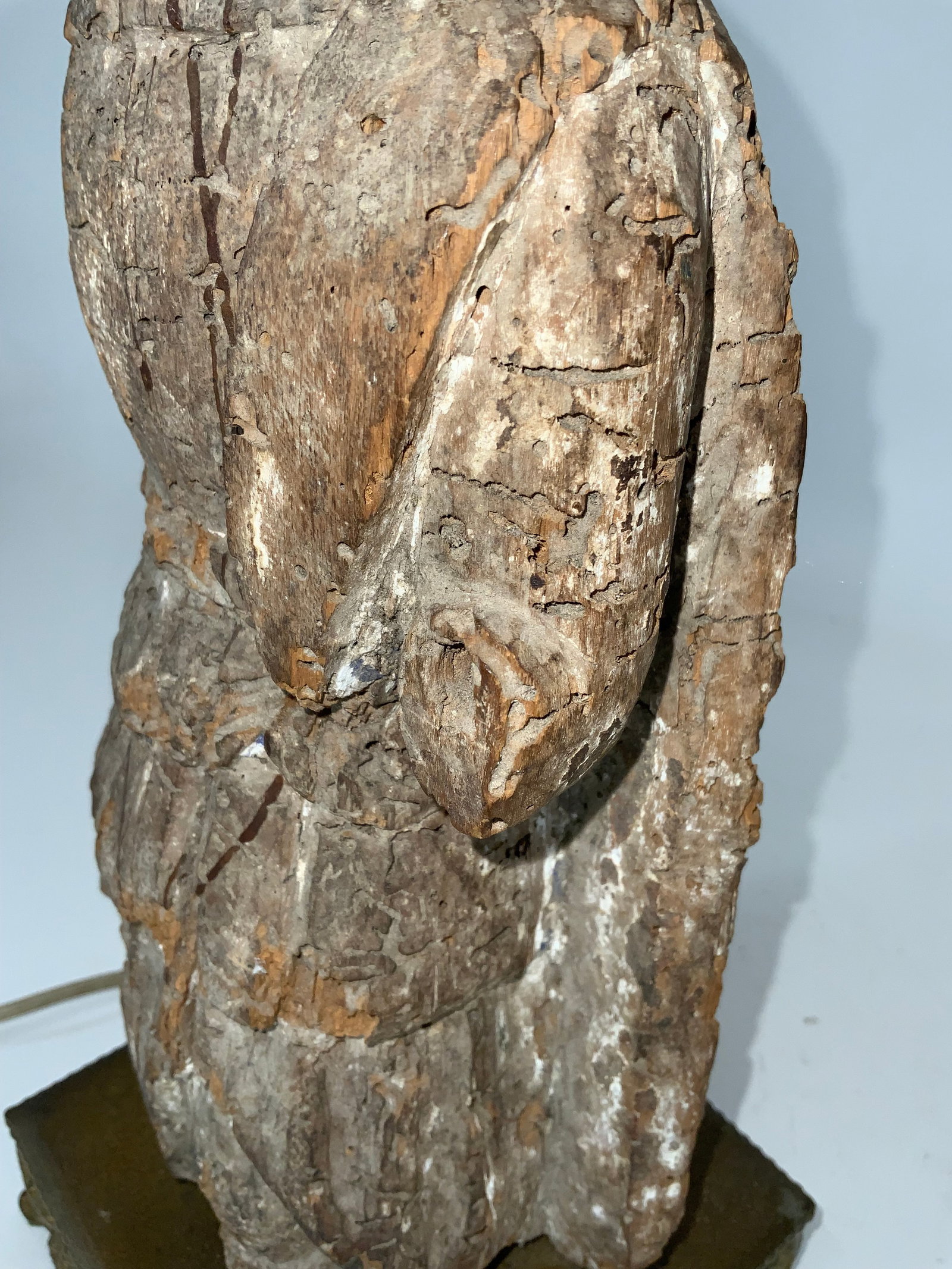 18th Century European Polychrome Carving Figure Mounted as a Lamp - 10