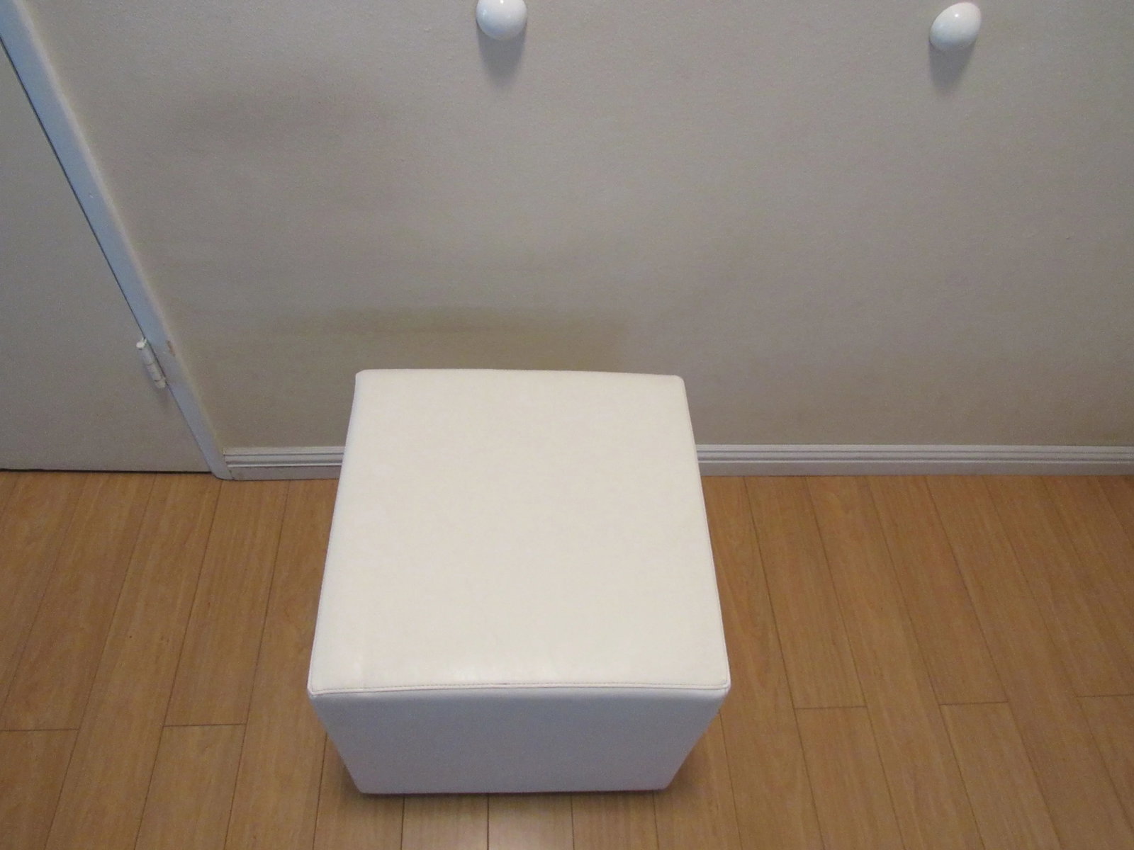 Modern Outdoor Seating Cube Stool in White - 6
