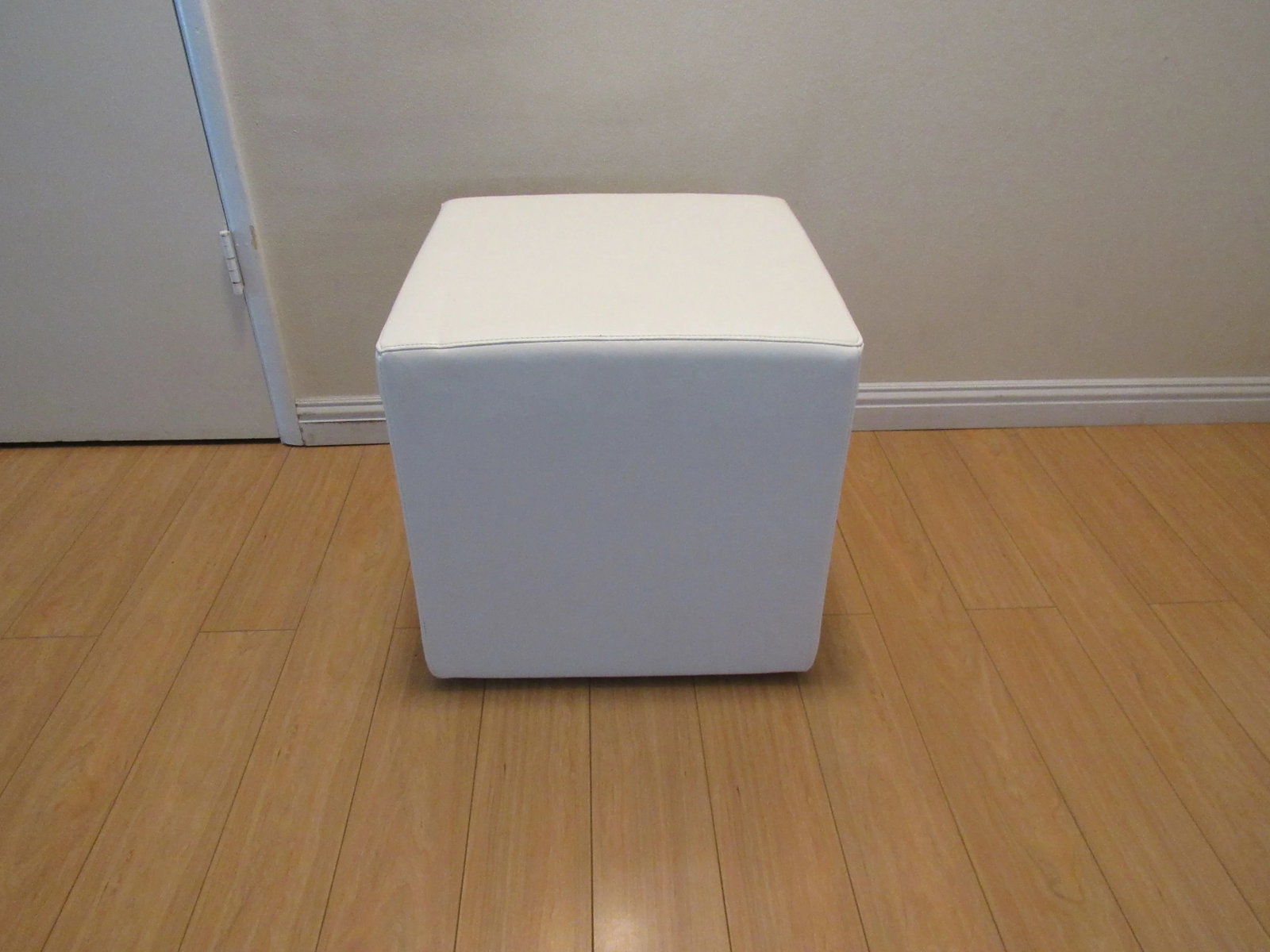 Modern Outdoor Seating Cube Stool in White - 9