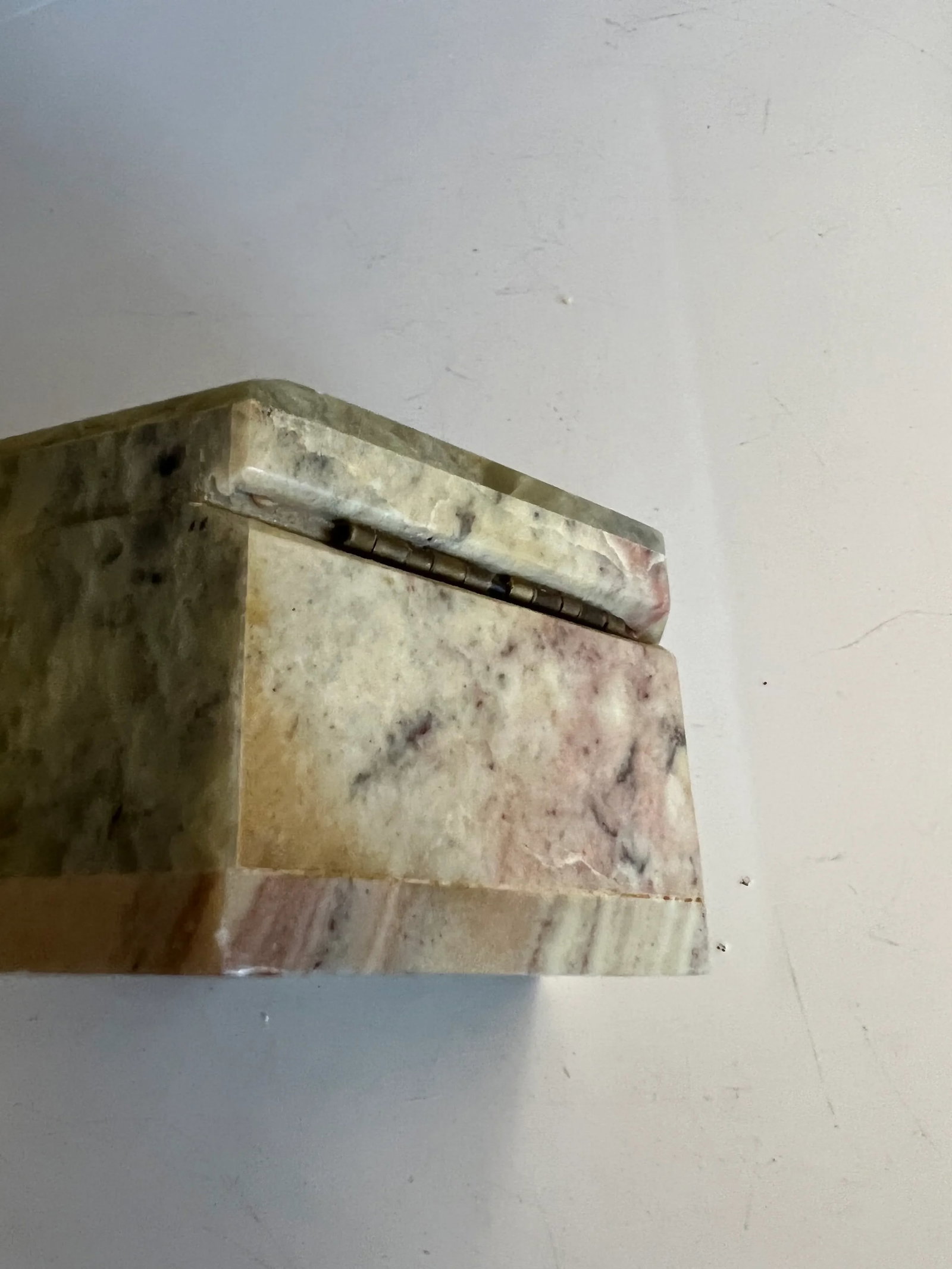 1960s Vintage Soap Stone Marble Unicorn Trinket Box - 5