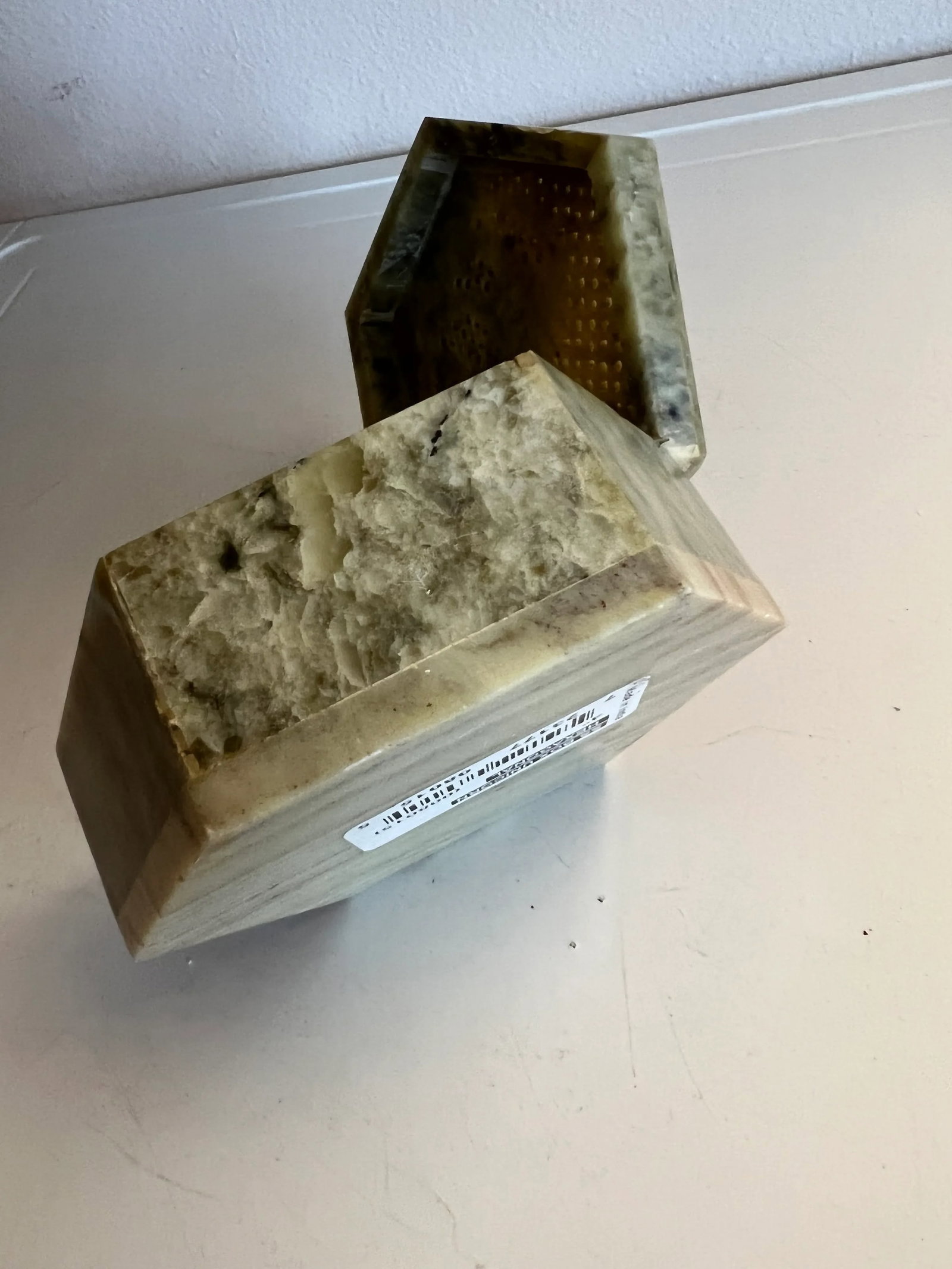 1960s Vintage Soap Stone Marble Unicorn Trinket Box - 7