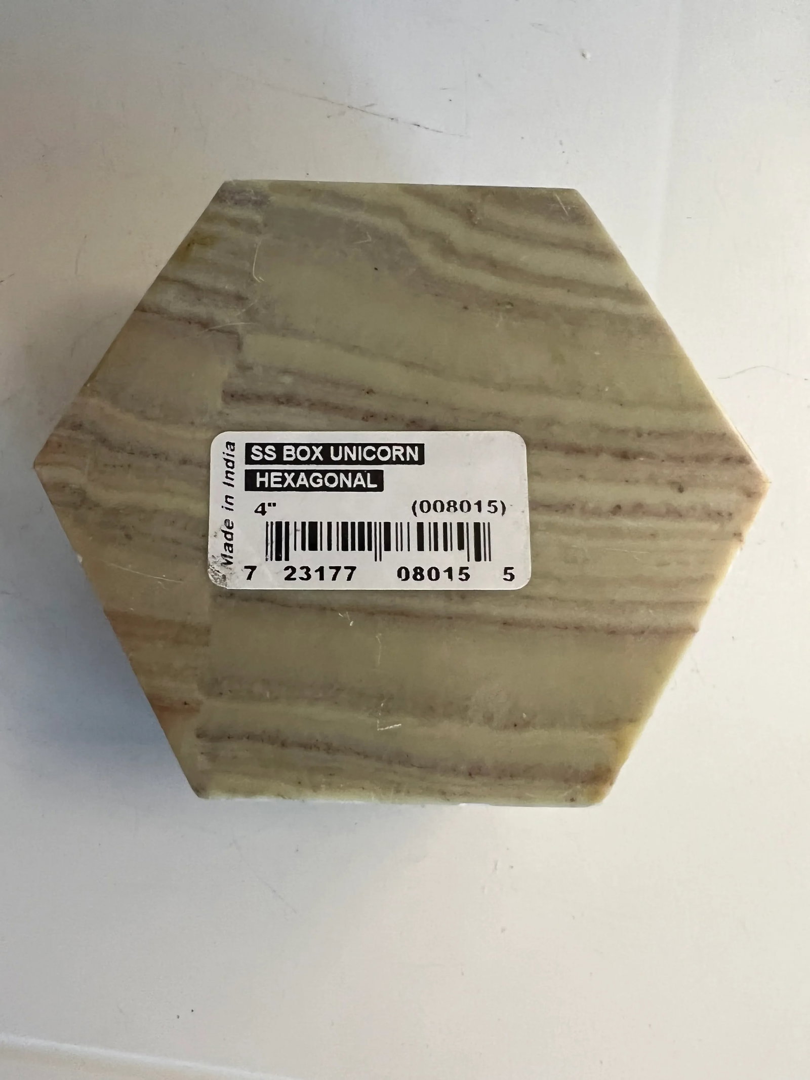 1960s Vintage Soap Stone Marble Unicorn Trinket Box - 8
