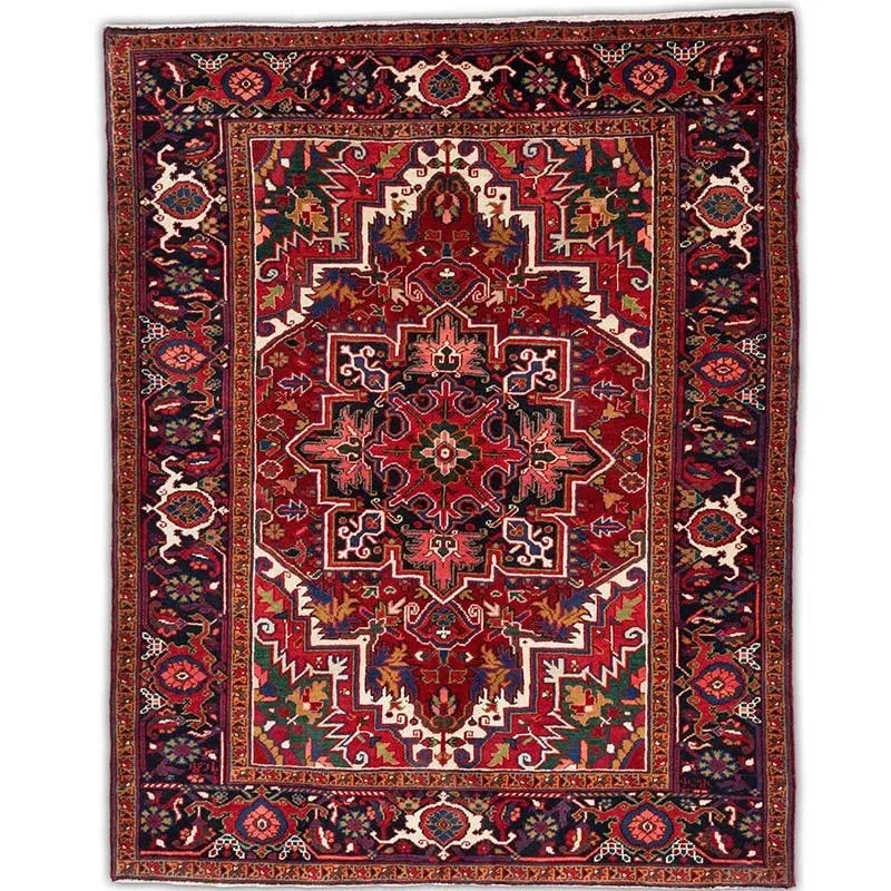 1960s Persian Heriz Area Rug 4'10" X 6'7'' - 10
