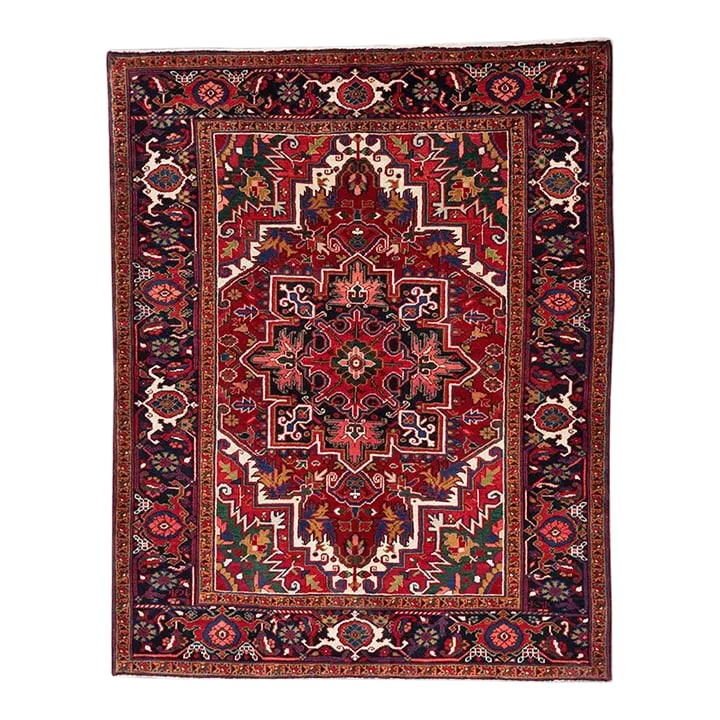 1960s Persian Heriz Area Rug 4'10" X 6'7'' (1 of 10)