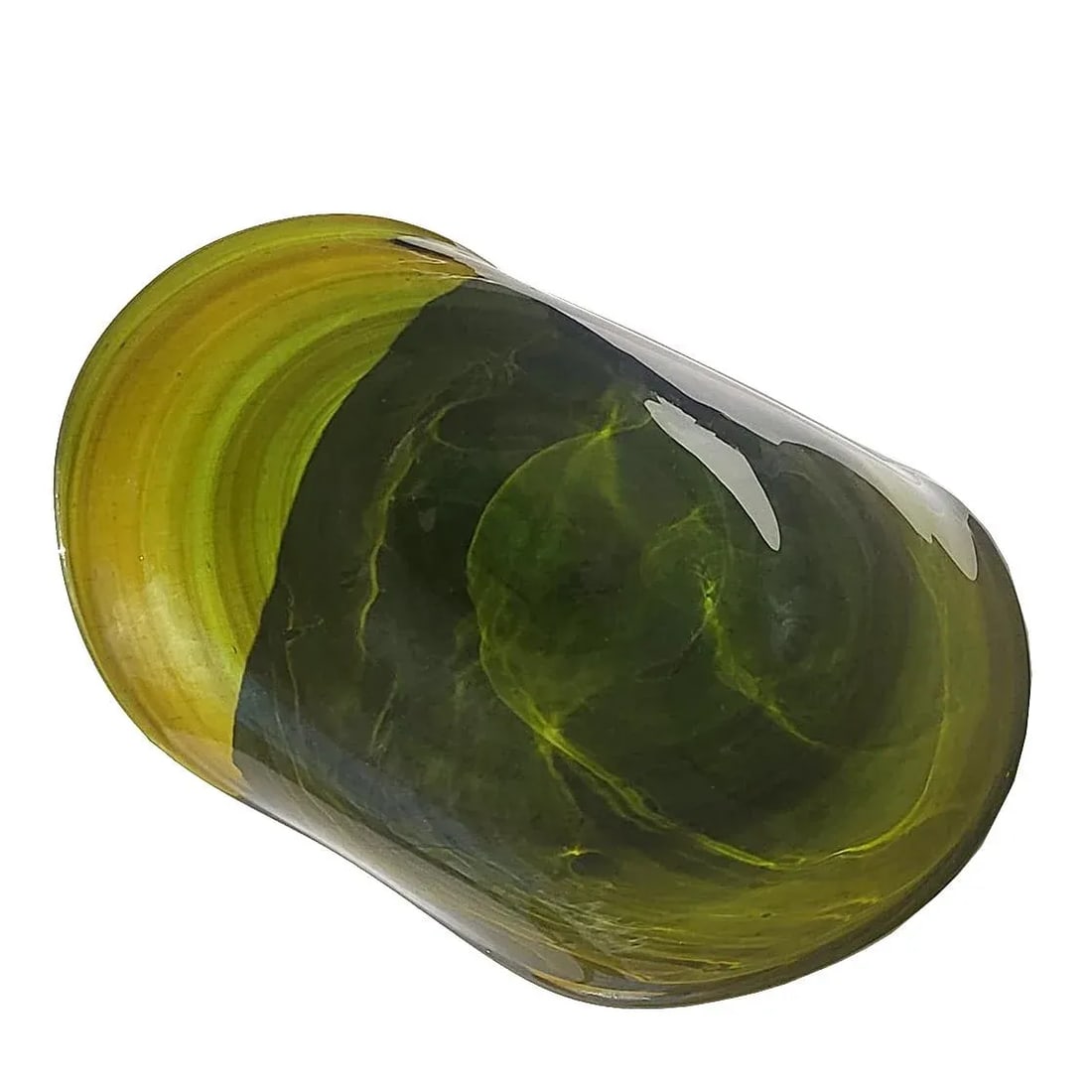 1970s Murano Style Italian Green Art Glass Centerpiece Platter - 10