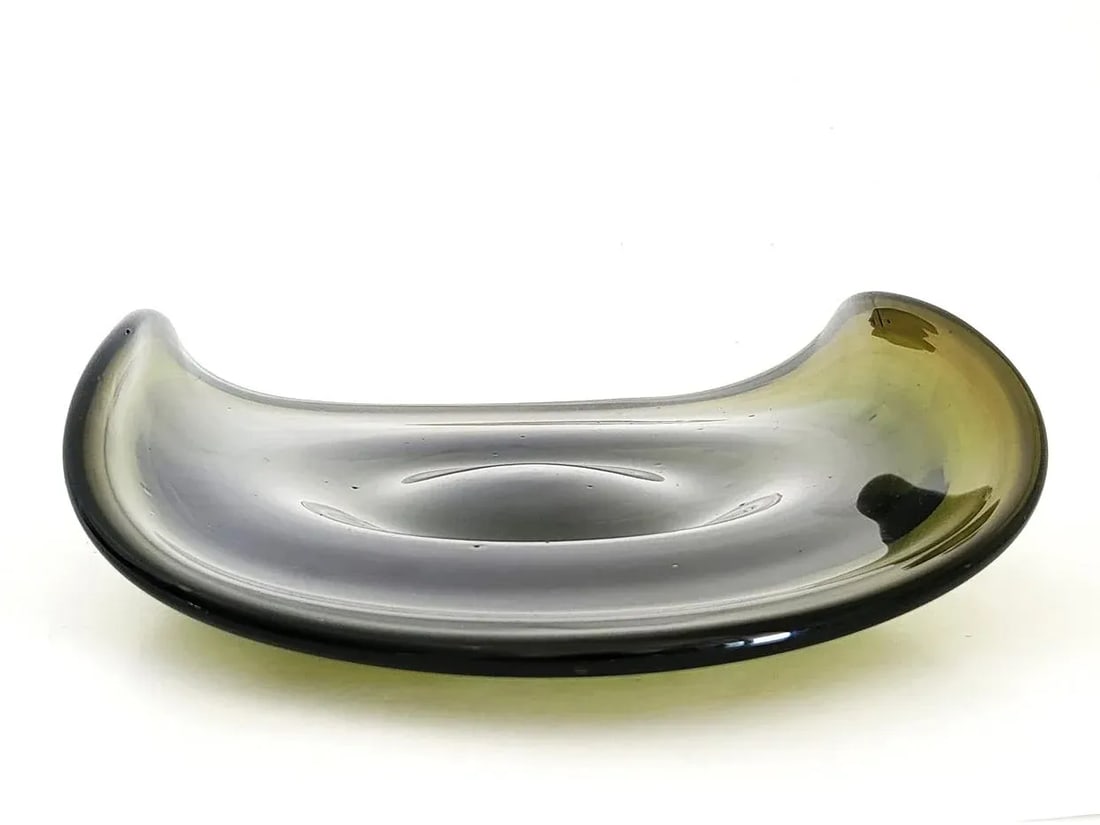 1970s Murano Style Italian Green Art Glass Centerpiece Platter - 3