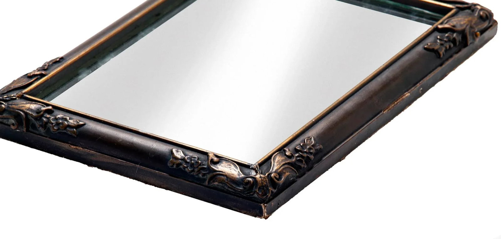 1900s Art Nouveau Bronze Brown & Gold Mirror Framed Mirror - 6