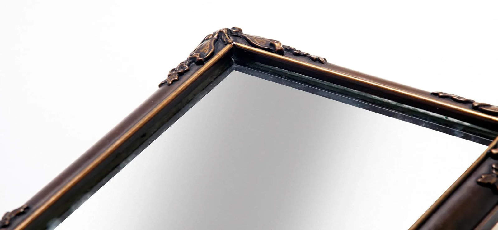 1900s Art Nouveau Bronze Brown & Gold Mirror Framed Mirror - 8