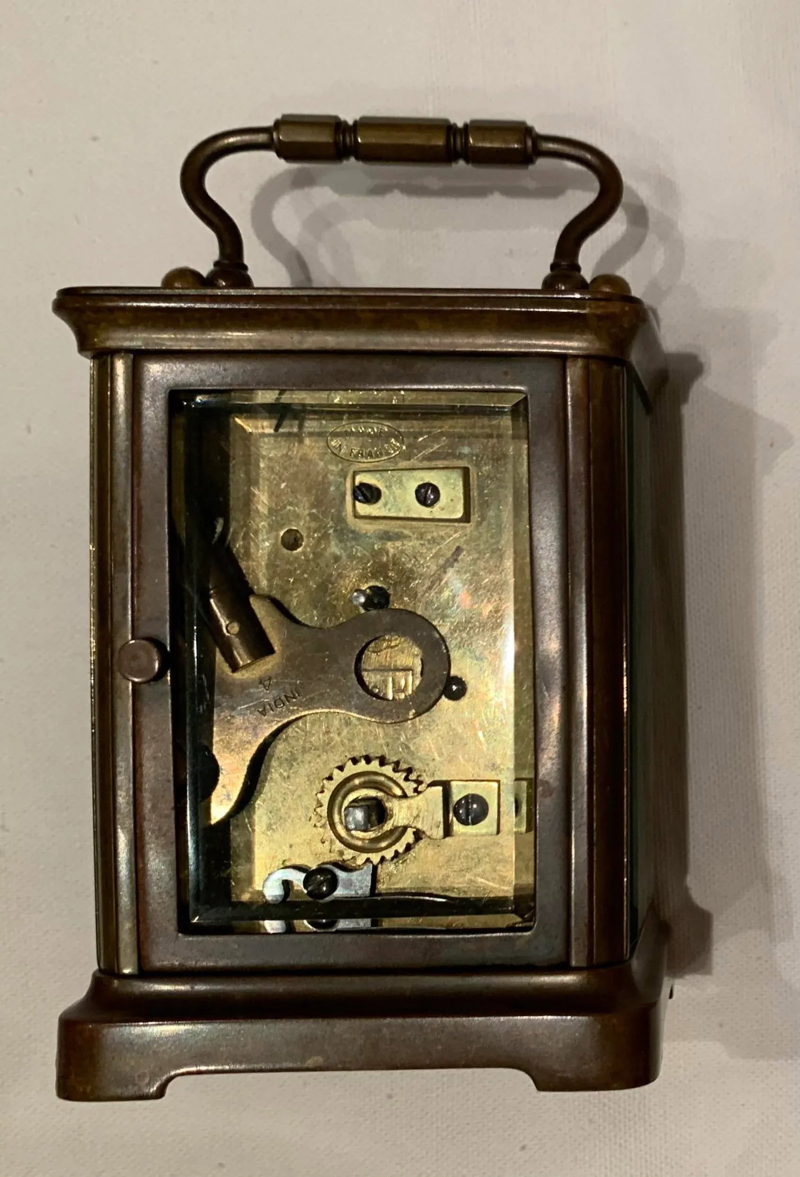 Vintage Early 20th Century Brass Carriage Clock - 7