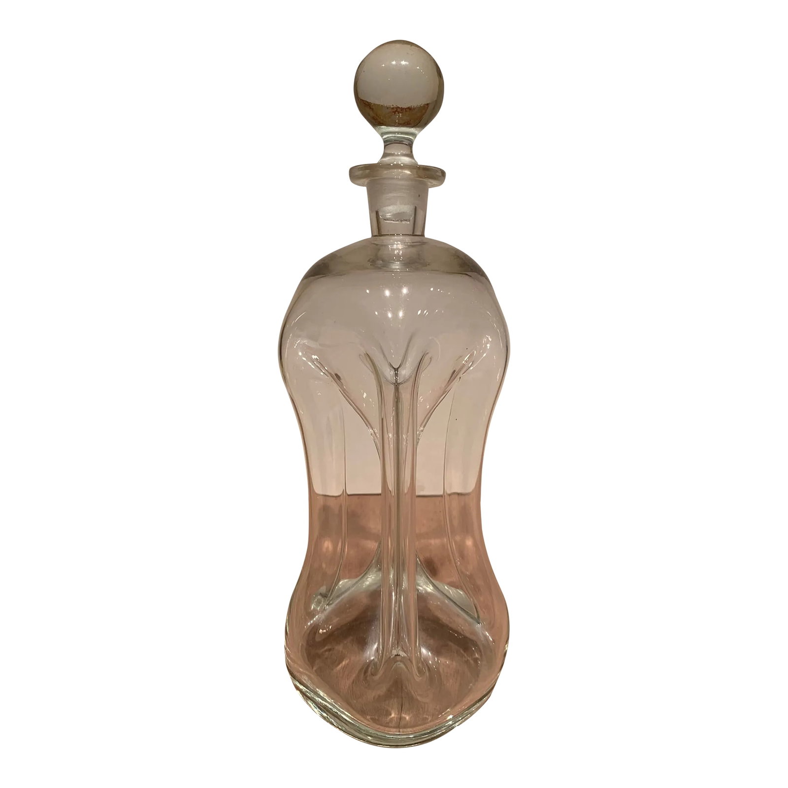 Vintage Mid Century Glass Decanter: Vintage Mid Century Glass Decanter Condition: Alterations: Original Condition Unaltered Imperfections: Some Imperfections Condition Notes: Like New Origin: United States Materials & Techniques: