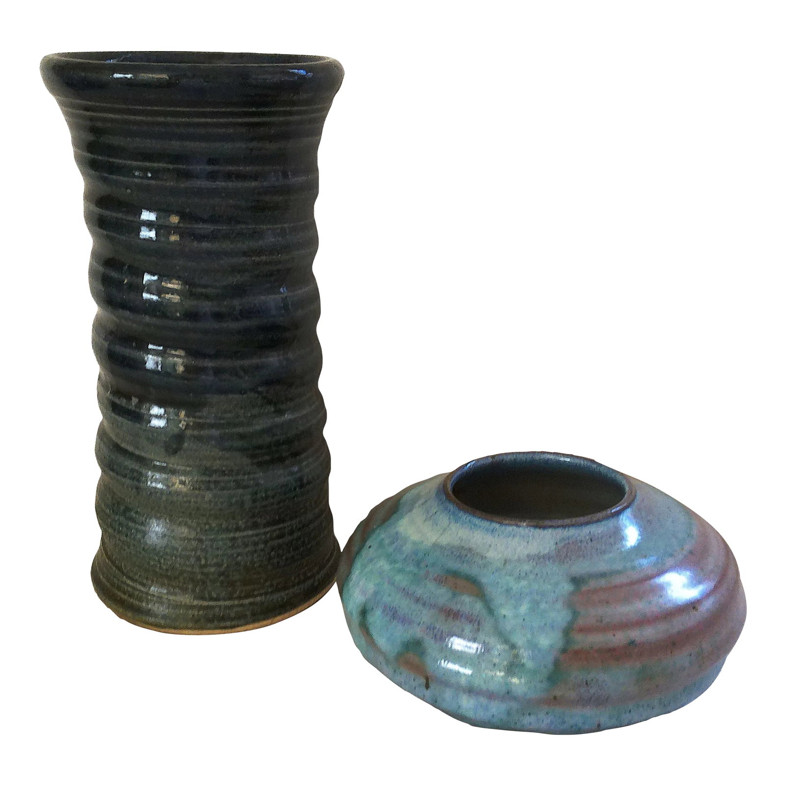 Vintage Studio Art Pottery Vases, a Pair (1 of 6)