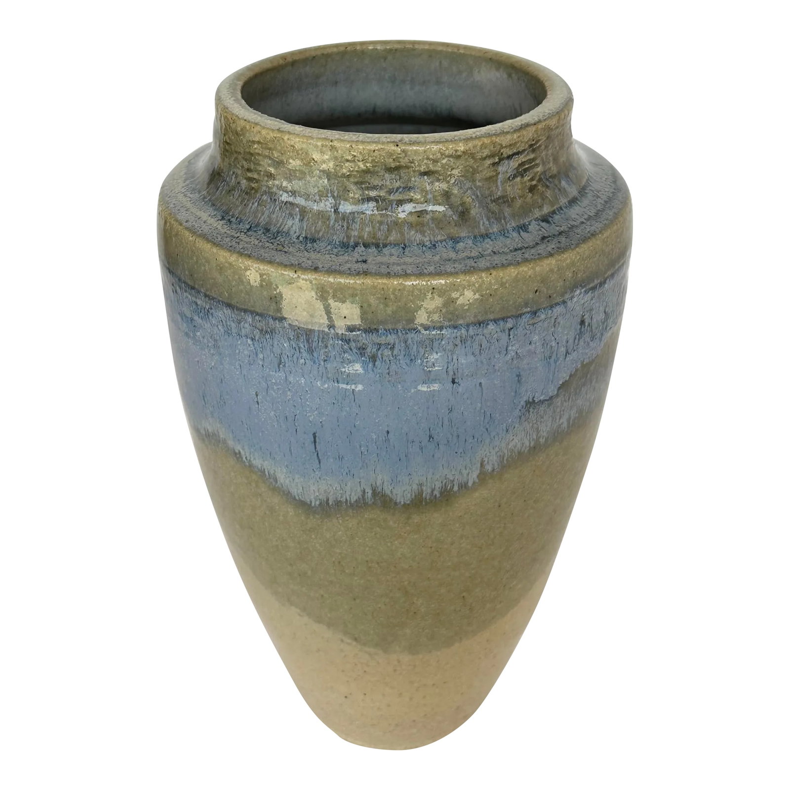 Vintage Glazed Stoneware Vase, Signed Artist (1 of 7)