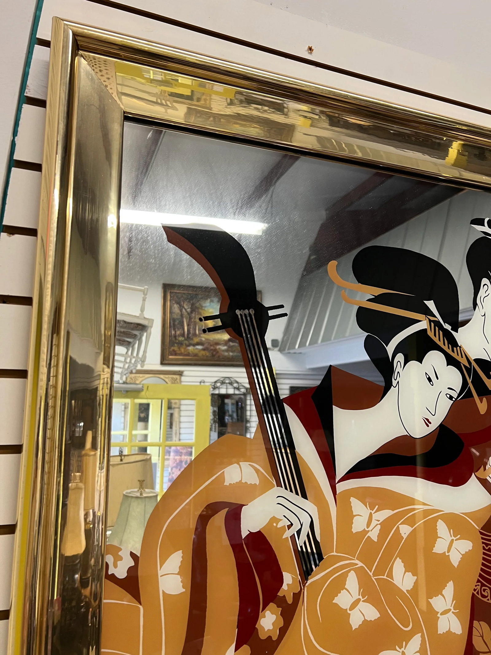 1980's Contemporary Asian Mirror - 7