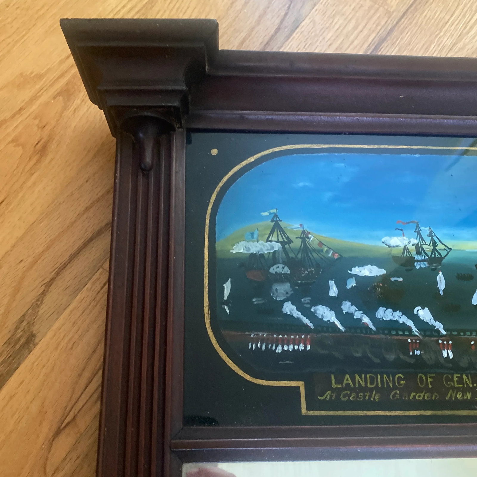 19th Century Hand Painted New York Harbor Federal Mirror - 2