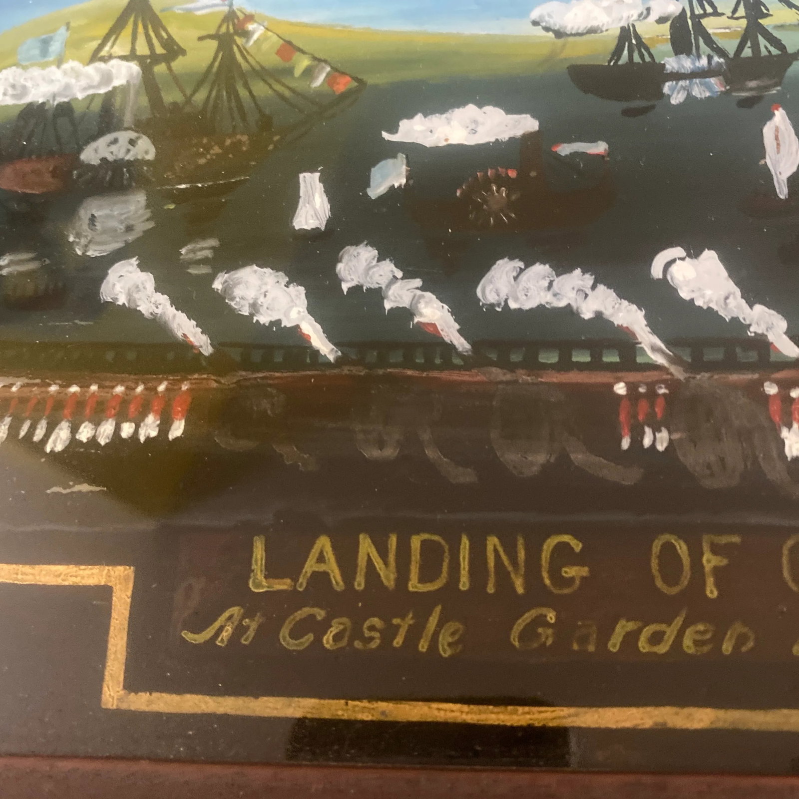 19th Century Hand Painted New York Harbor Federal Mirror - 6