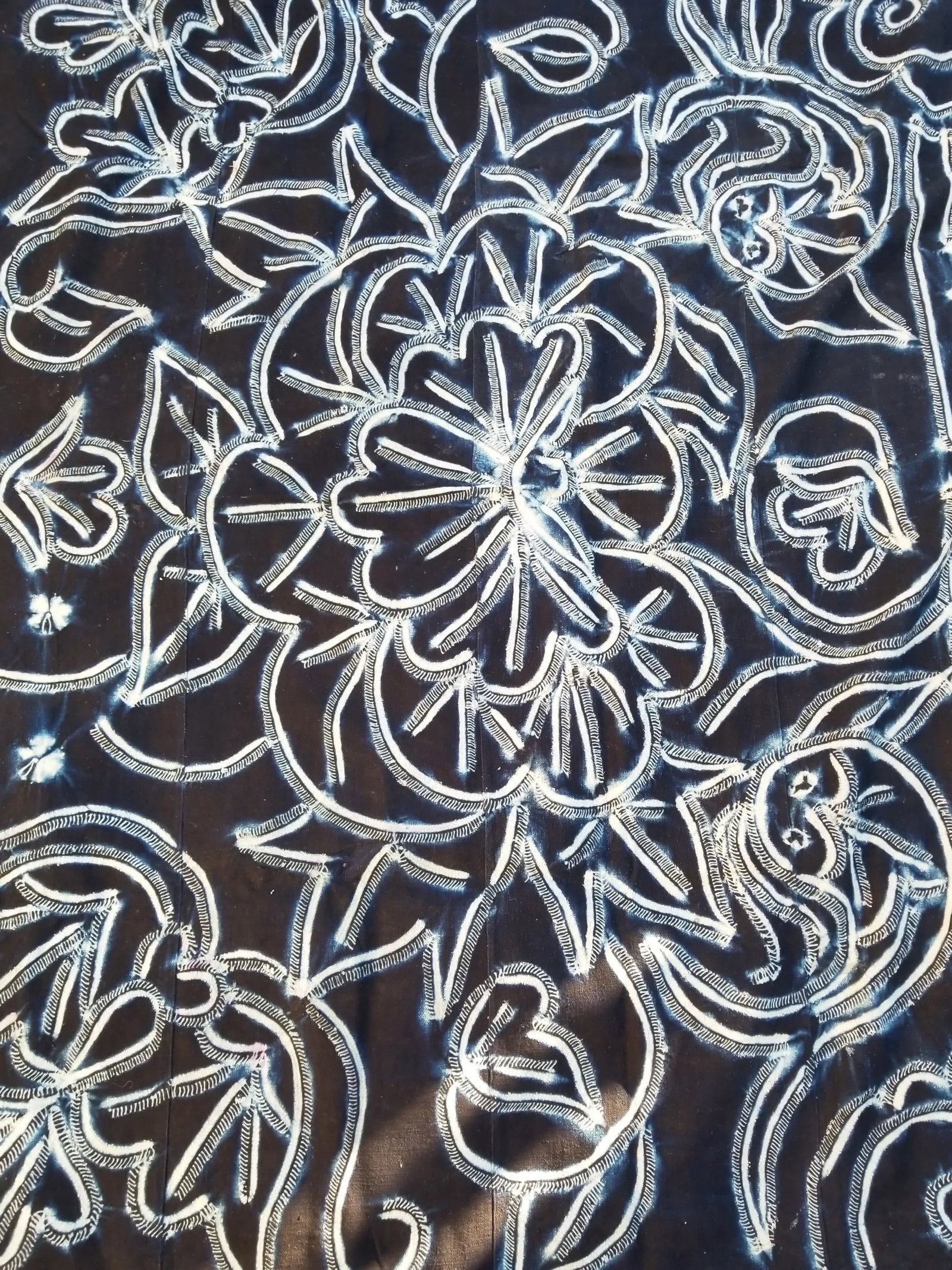 Hand Batik Tribal Fringed Wall Hanging - 2