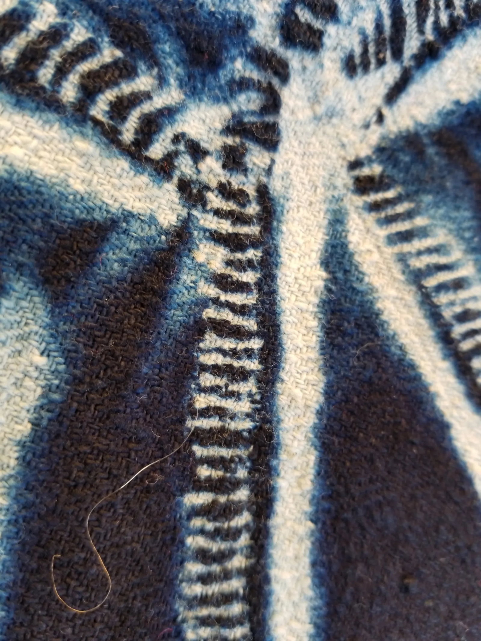 Hand Batik Tribal Fringed Wall Hanging - 4